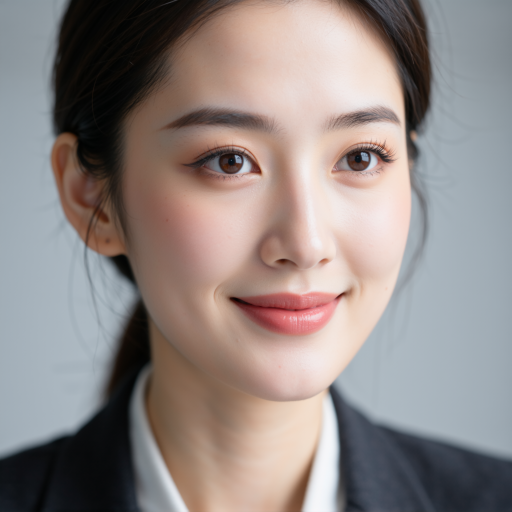 四十岁左右女性头像,穿职业套装,专业法务人员形象,严肃认真表情